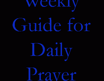 Weekly Guide for Daily Prayer